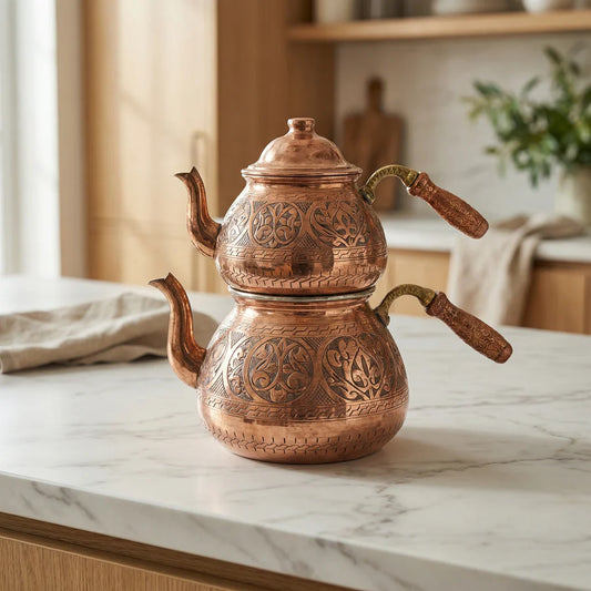 Copper (Authentic) Turkish Teapot