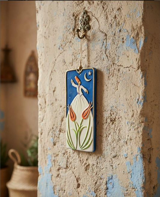 Ceramic Dervish Frame handmade artwork